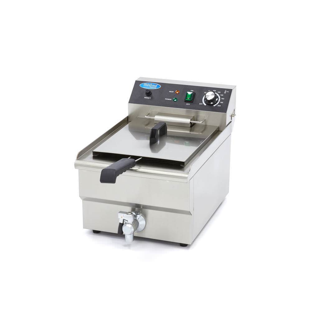 Maxima Elektro Fritteuse Maxima -16 Liter mit Ablasshahn