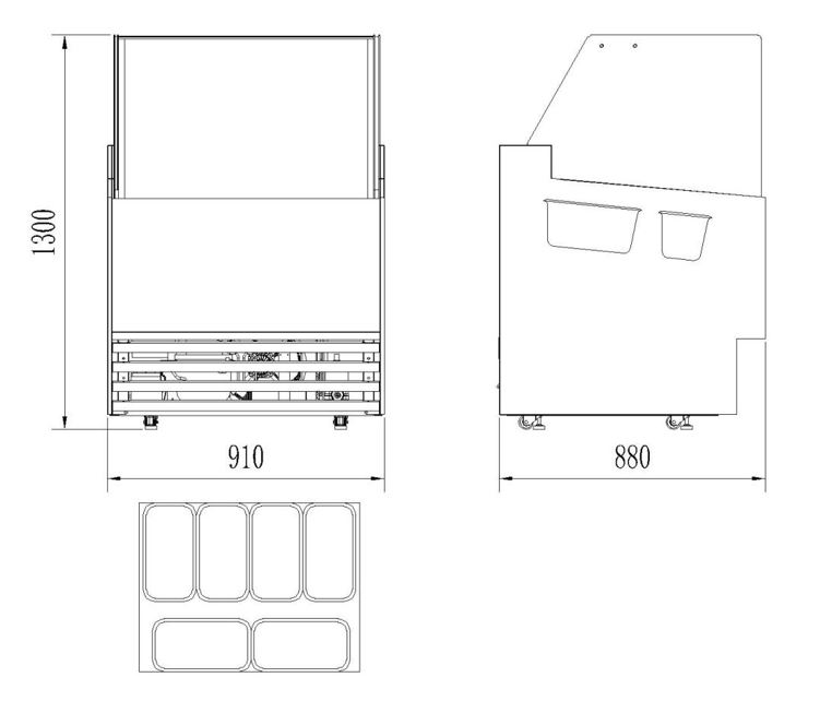 SPEISEISVITRINE KOMODO 6X5L