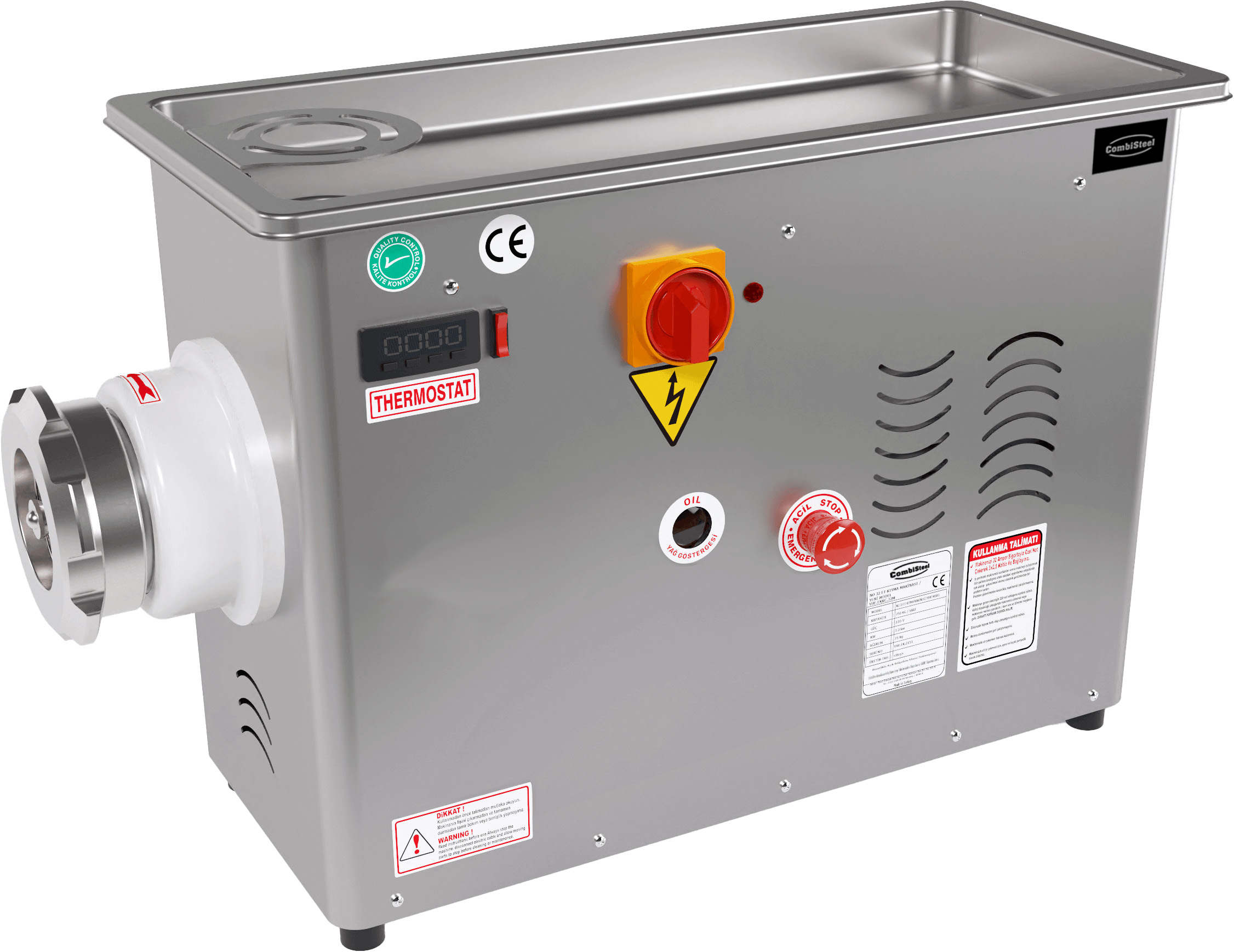 FLEISCHWOLF 32 - 750KG/H 400V - MIT FESTEM GEKÜHLTES KOPF