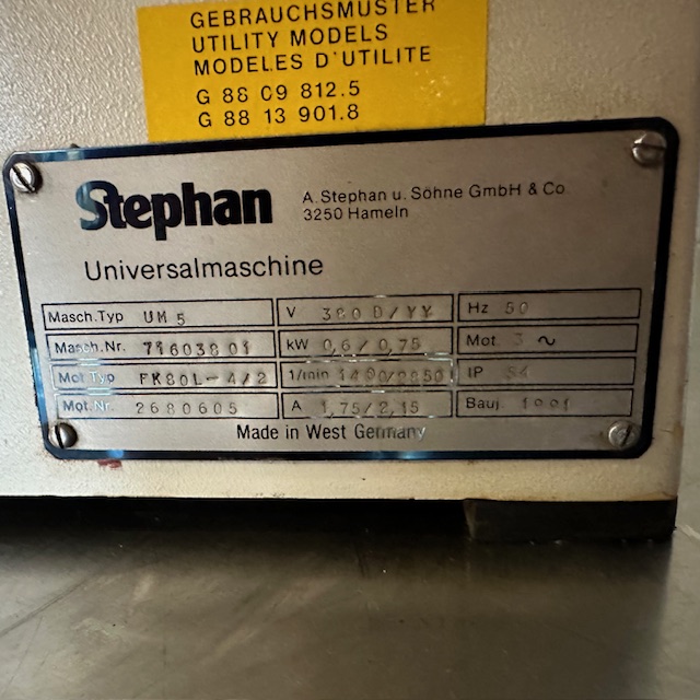 Stephan UM5 Universalmaschine gebraucht