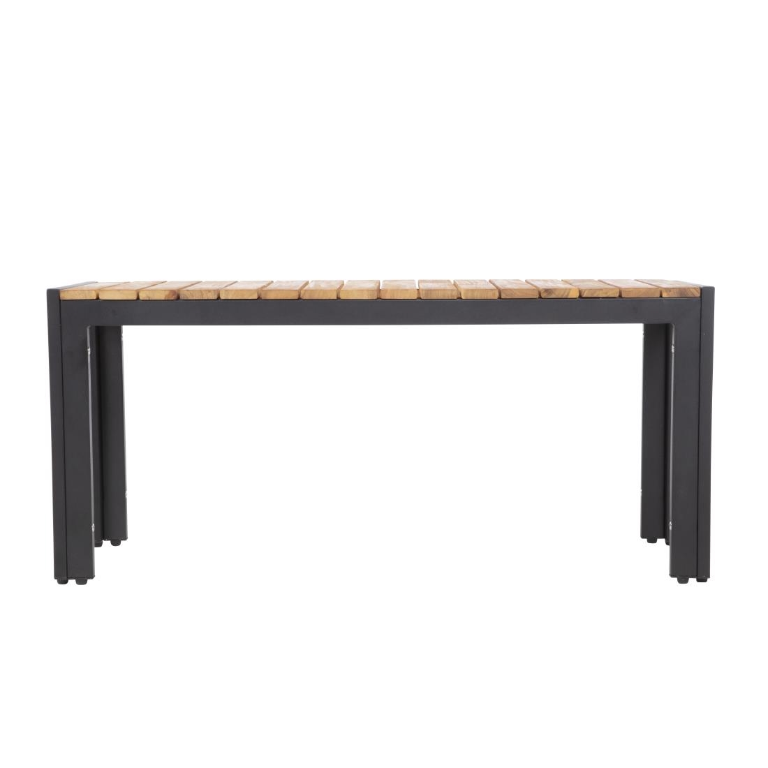 Bolero Stahl- und Akazienholzbänke 100cm
