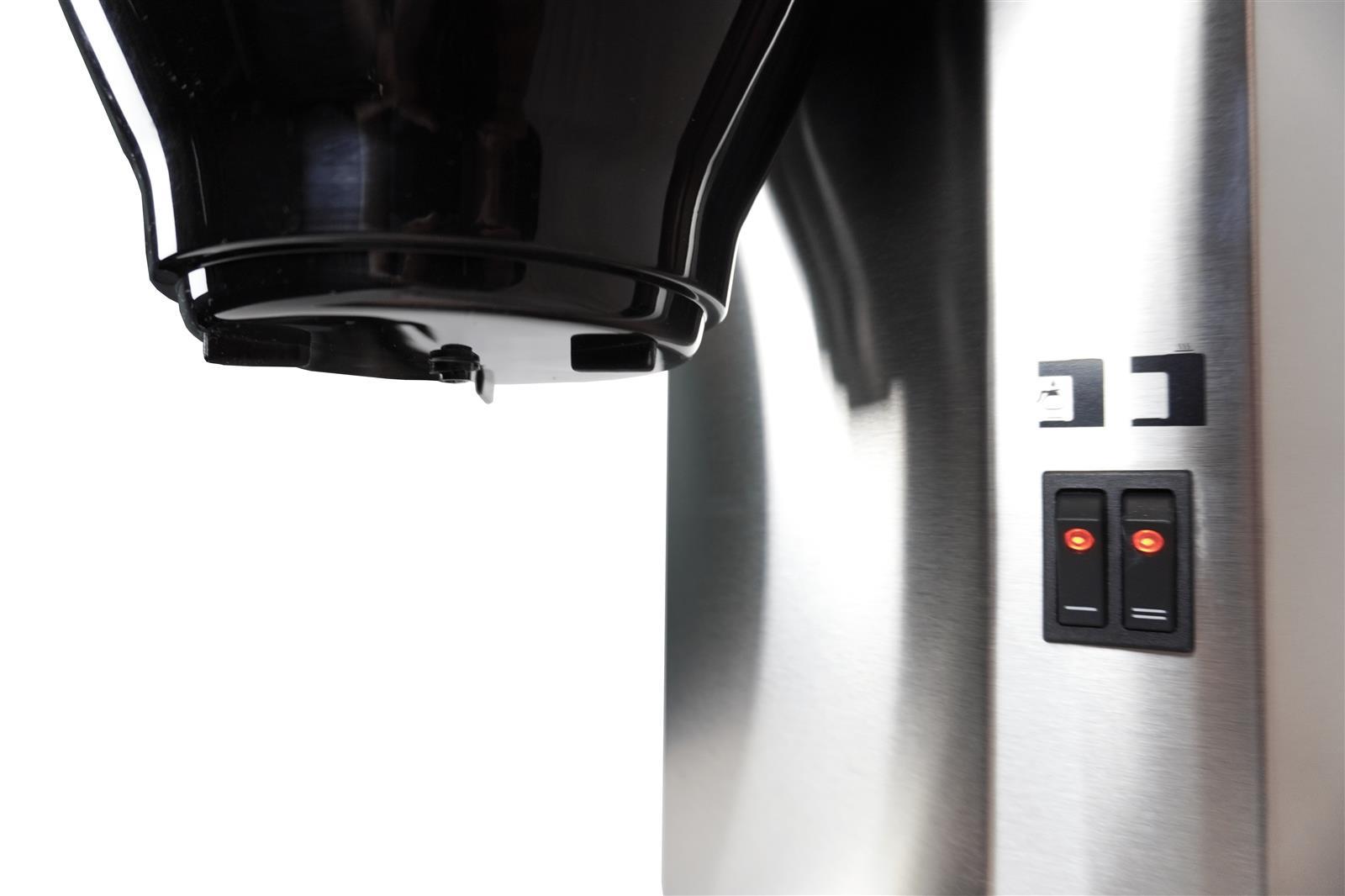 Kaffeemaschine inkl. 2 Kaffeekanne aus Glas 1,8 Liter | 45,5x20,5x40,5cm | Edelstahl