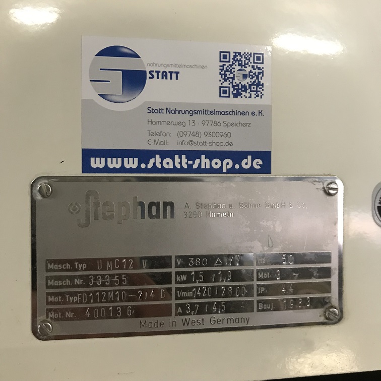 Stephan UMC12 Doppelmantel Universalmaschine