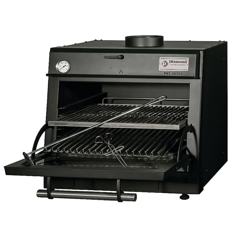 Profi BBQ Holzkohlegrill BLACK bis 60 kg Fleisch/h