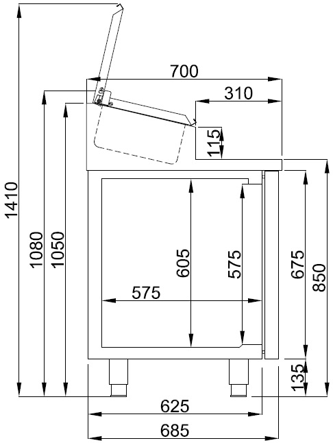 Kopie von SALADETTE 2 TÜREN 7x 1/3GN BEHÄLTER #1