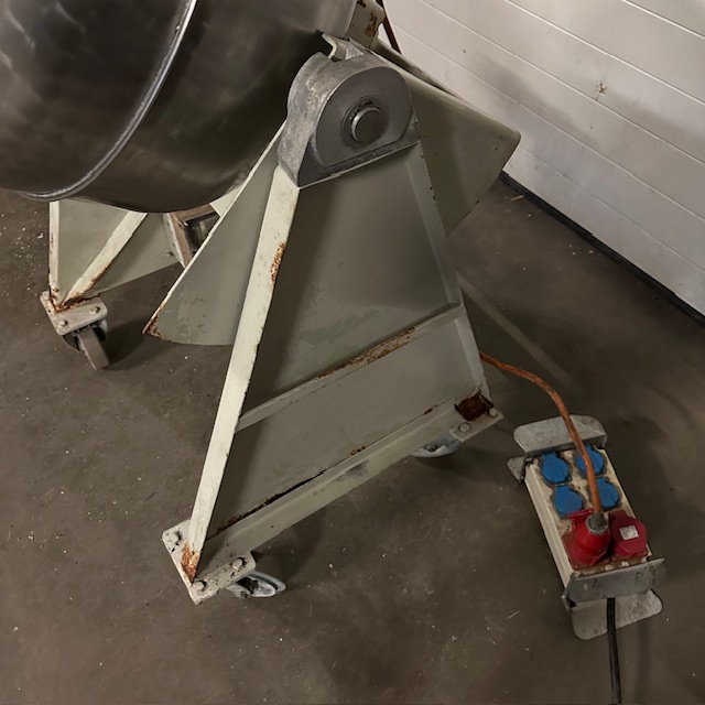 Kopie von Lescha CM141 Edelstahl Freifallmischer Trommelmischer 140 Liter gebraucht #1