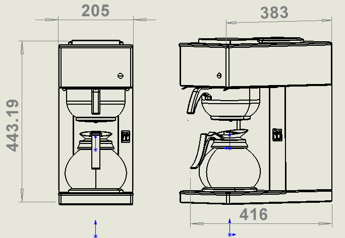 KAFFEEMASCHINE INKL. 1 KAFFEEKANNE AUS GLAS 1.8L