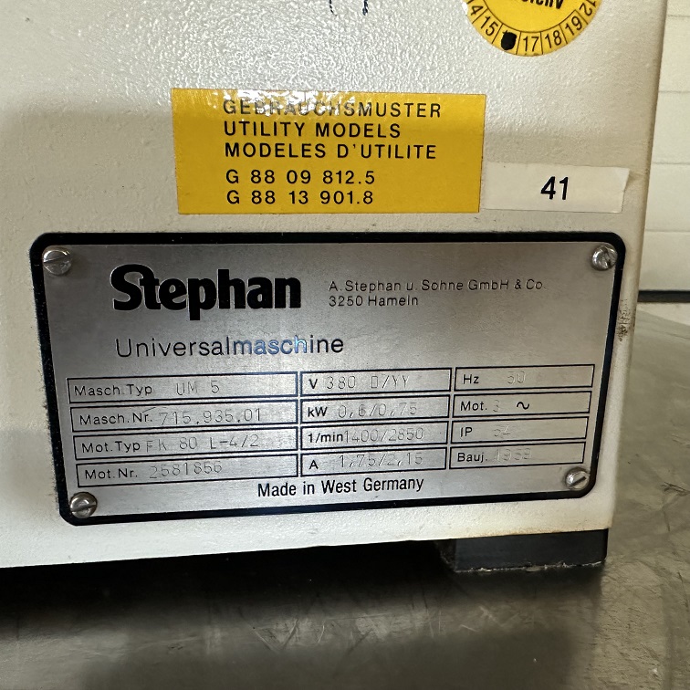 Stephan UM5 Universalmaschine gebraucht