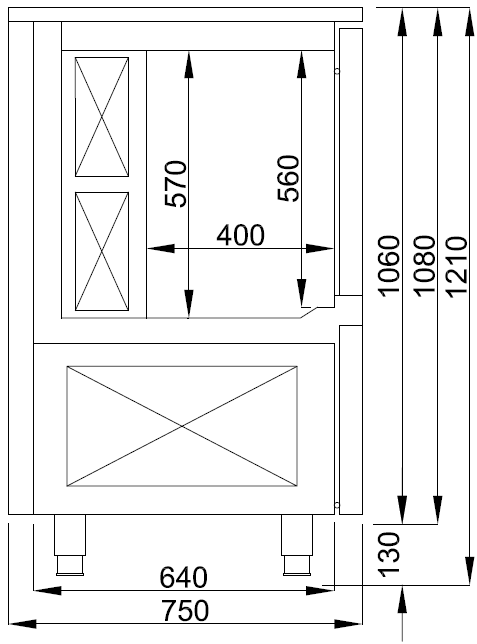 Gastro Edelstahl Schnellkühler Schockfroster 9x1/1GN 9x600x400 EN 60kg/Zyklus